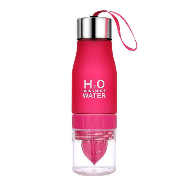 H2O Fruit Squeezer 650ML Water Bottle -  BPA Free