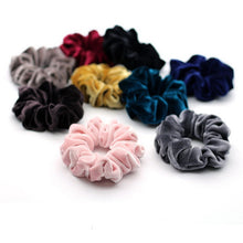 Load image into Gallery viewer, Colorful Velvet Scrunchies Hair Tie