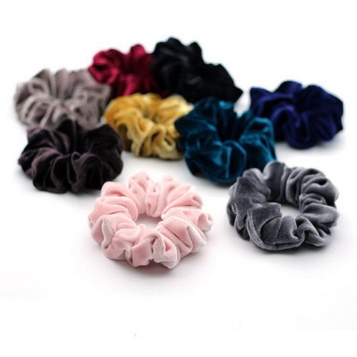 Colorful Velvet Scrunchies Hair Tie